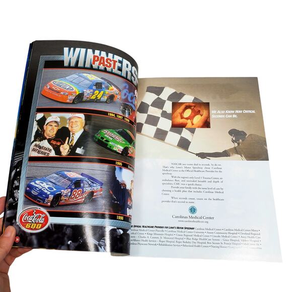 NASCAR May 2003 Coca-Cola 600 Lowes Motor Speedway Program Poster Protector - Picture 7 of 12